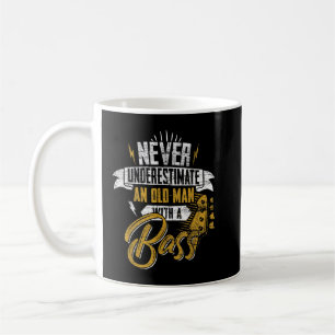 Caneca De Café Homens Nunca Subestime Um Homem Velho Com Um Baixo
