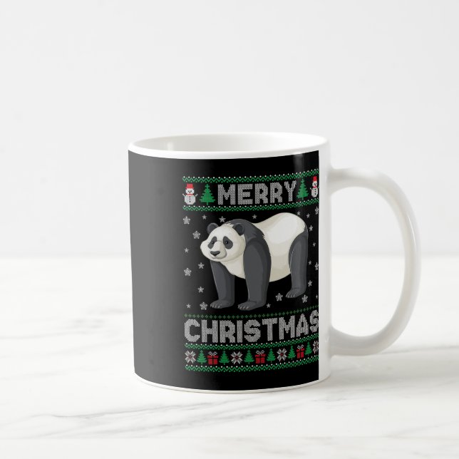 Caneca De Café Homens Panda Mulheres Crianças Suéter De Natal Fei (Direita)
