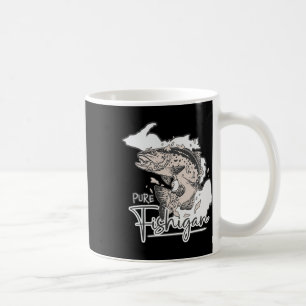 Caneca De Café Homens Puros Fishigan Mulheres Pescador Estado De