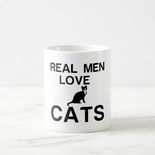 CANECA DE CAFÉ HOMENS REAIS ADORAM GATOS