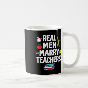 Caneca De Café Homens Reais Casados Professores Felizes Dia do Ca