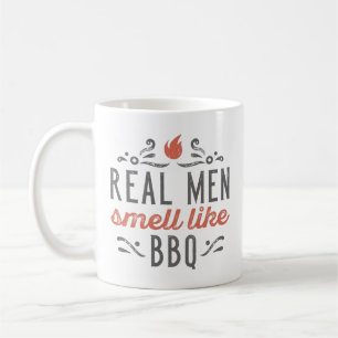 Caneca De Café Homens Reais Cheiram A CHURRASCO