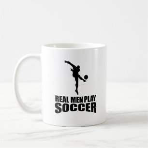 CANECA DE CAFÉ HOMENS REAIS JOGAM FUTEBOL