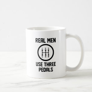 Caneca De Café Homens Reais Usam Três Pedais