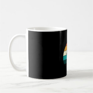 Caneca De Café Homens retro pé grande - amantes do bigfoot pôr do