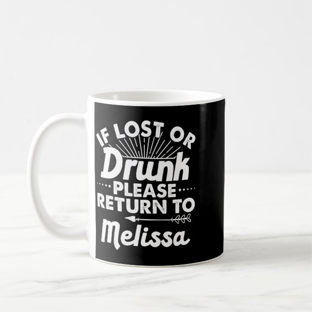 Caneca De Café Homens Se Perdido Ou Devolva Para Melissa Presente (Esquerda)
