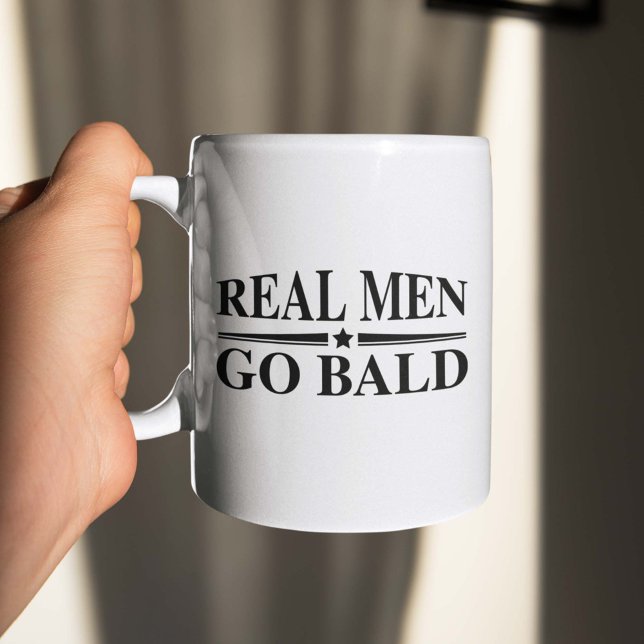 Caneca De Café Homens Verdadeiros Vão Calmos (Real Men Go Bald Mug)