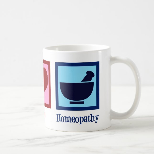 Caneca De Café Homeopatia de Amor Paz por Homeopatia (Direita)