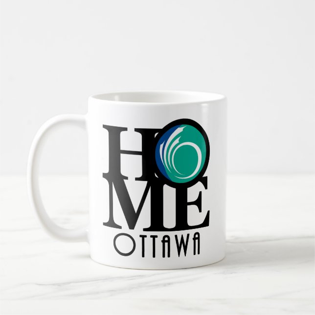 Caneca De Café HOMEOttawa 11oz (bandeira da cidade) (Esquerda)