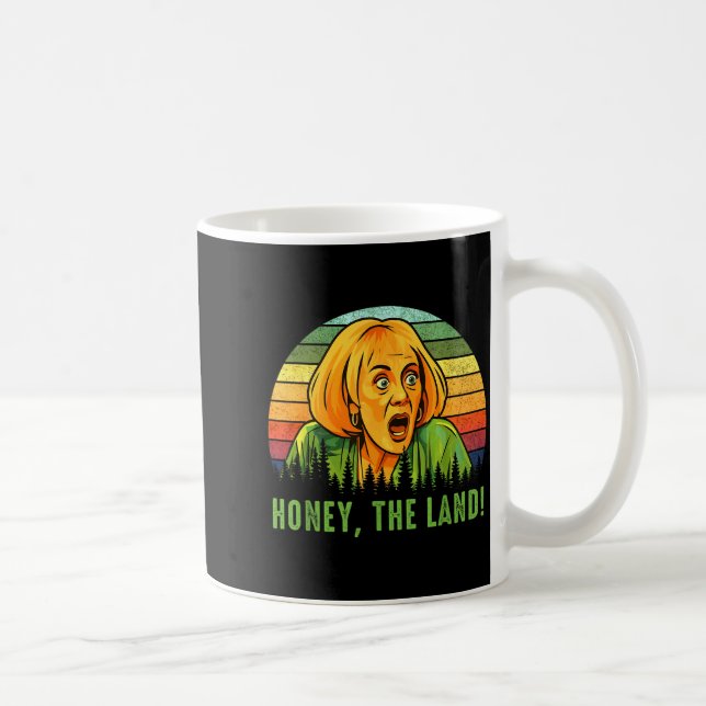 Caneca De Café Honey The Land Funny Retro Sunset Forest  (Direita)