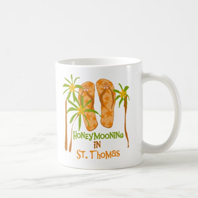 Caneca De Café Honeymooning em St Thomas (Direita)
