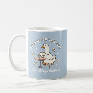 Caneca De Café Honk If You Love Tea Cute Goose Mug