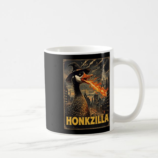Caneca De Café Honkzilla Goose Halloween Bobo Goose Spook (Direita)