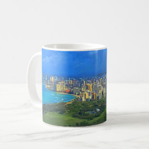 Caneca De Café Honolulu, Hawaii Skyline #1 Mug
