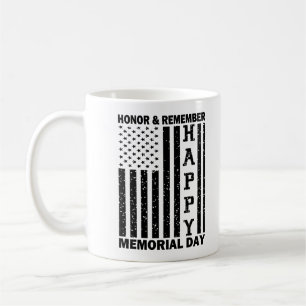 Caneca De Café Honra Da Bandeira Dos Eua Lembra-Se De Feliz Dia D
