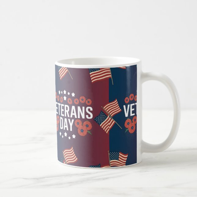 Caneca De Café Honrando Heróis no Dia dos Veteranos (Direita)