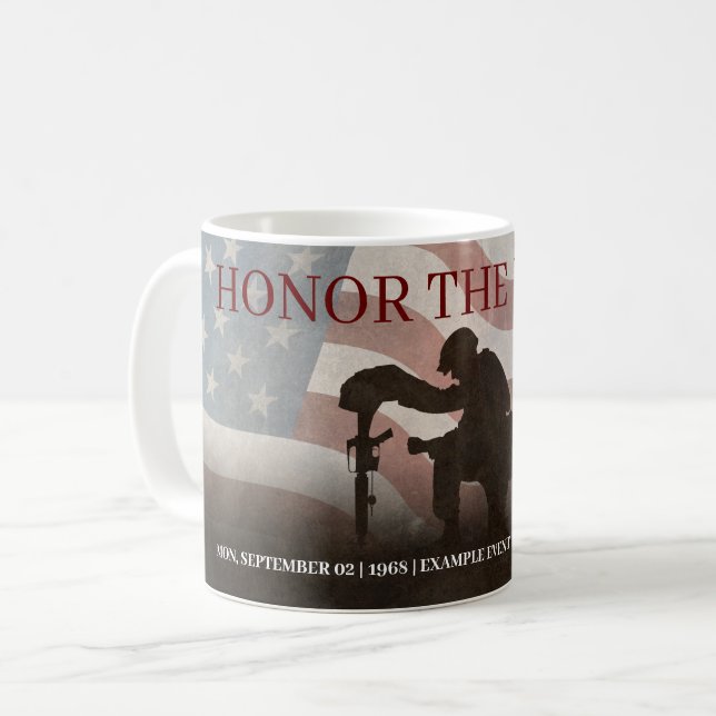 Caneca De Café Honrar os Caídos (Frente Esquerda)