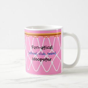 Caneca De Café Hoop de basquete Net_Fan-atica modelo_rosa