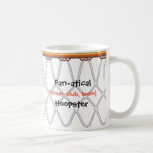 Caneca De Café Hoop de basquete Net_outline_Fan-Hoopster