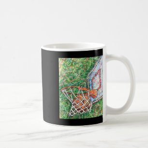 Caneca De Café Hoop E Rede De Basquete