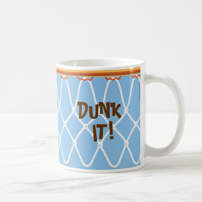 Caneca De Café Hoop Net_Dunk de basquetebol!_blue_jumpstart (Direita)
