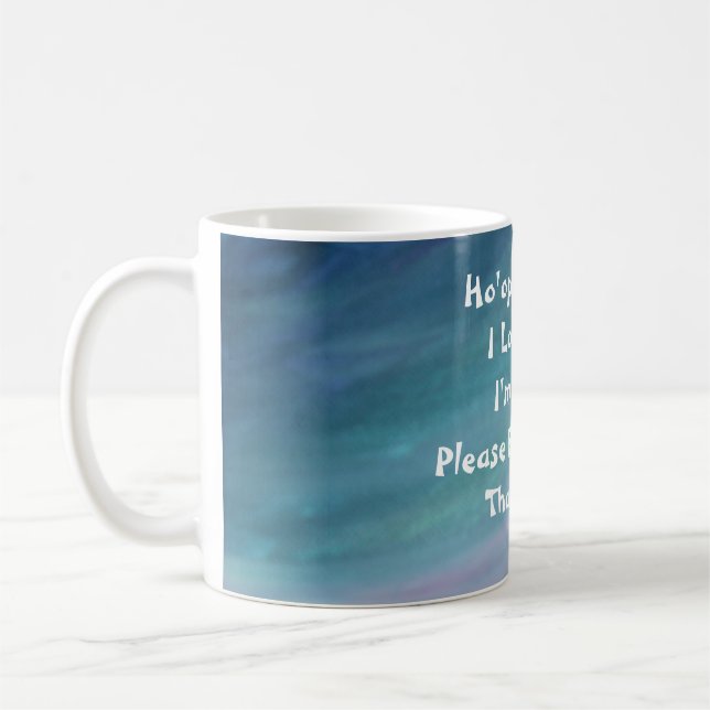 Caneca De Café Ho'oponopono caneca-azul (Esquerda)