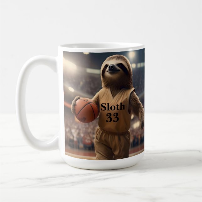 Caneca De Café Hoops and Hangs: The Slam Dunking Sloth, (Esquerda)