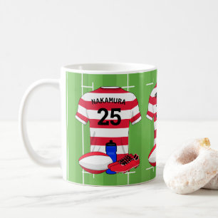 Caneca De Café Hoops de ventilador personalizados de Rugby 2
