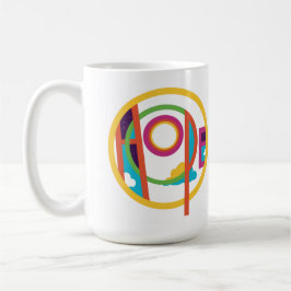 Caneca De Café Hope Abstrato Moderna Art Smilelines Mug