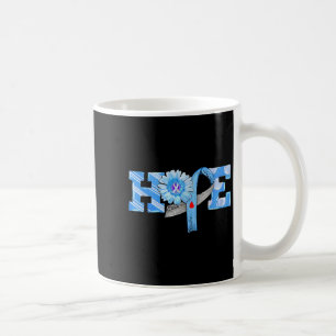 Caneca De Café Hope Blue Ribbon Sunflower T1d Diabetes Sensibiliz