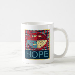 Caneca De Café Hope Hakunamatata Adorável Vetor Edgy Inspiraciona