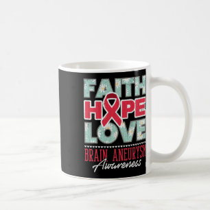 Caneca De Café Hope Love Brain Aneurysm Sensibilização Suporte Gr