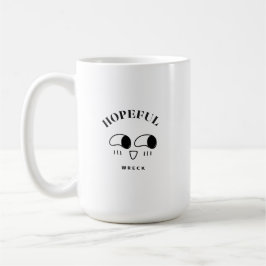 Caneca De Café Hopeful Wreck Minimalist Typography Design