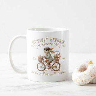 Caneca De Café Hoppity Express Bunny Delivery Vintage Art