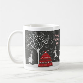 Caneca de café Hoppy dos feriados do coelho do