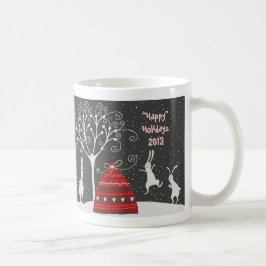 Caneca de café Hoppy dos feriados do coelho do