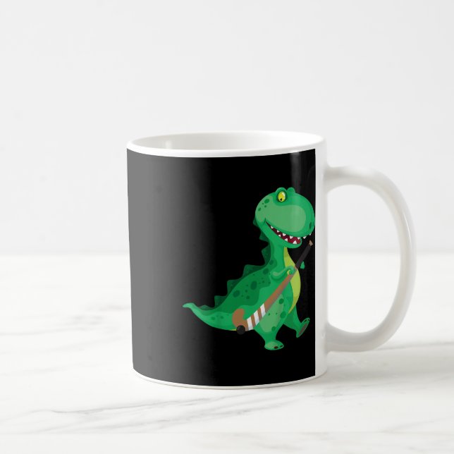 Caneca De Café Hóquei de Campo Infantil Dinossauro Engraçado  (Direita)