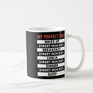 Caneca De Café Hóquei de Rua Meu Dia Perfeito Dek Hockey