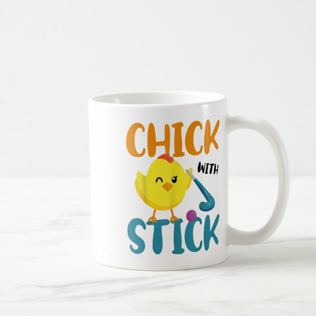 Caneca De Café Hóquei em Campo Frango Galinha Com Stick _1 (Direita)