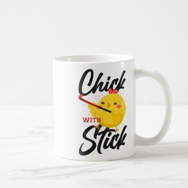 Caneca De Café Hóquei em Campo Frango Galinha Com Stick _3 (Direita)