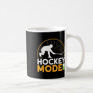 Caneca De Café Hóquei em Campo Modo Hóquei Vintage Ativado _1