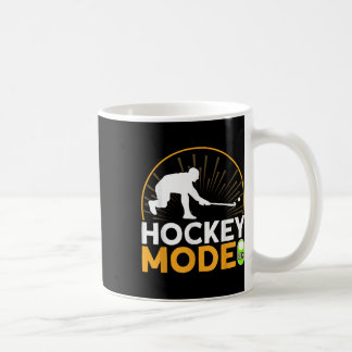 Caneca De Café Hóquei em Campo Modo Hóquei Vintage Ativado _1