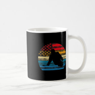 Caneca De Café Hóquei em Trenó Bandeira Retro dos EUA