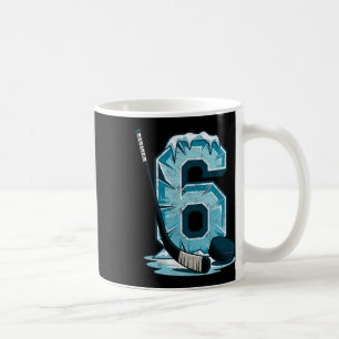 Caneca De Café Hóquei no Gelo 6 Anos Aniversário Menino 6º Aniv C
