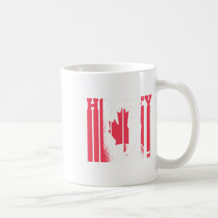 Caneca De Café Hóquei no Gelo Jogador Canadense Bandeira do Canad