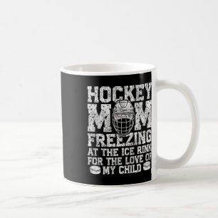 Caneca De Café Hóquei no Gelo Mãe Vintage Mãe Hóquei no Gelo Cong