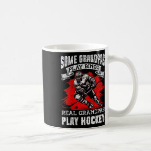 Caneca De Café Hóquei no Gelo Vintage Vovô Alguns Avôs Jogam Bing
