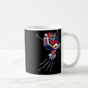 Caneca De Café Hóquei Puma Leão Gato Gelo Selva Fera Goleiro Log