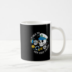 Caneca De Café Hora de ficar bêbado no navio Esqueleto engraçado