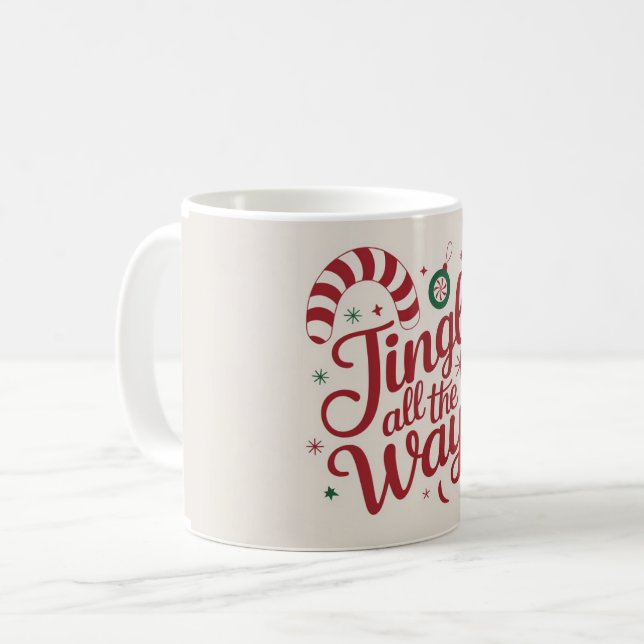 Caneca De Café Hora de Natal (Frente Esquerda)